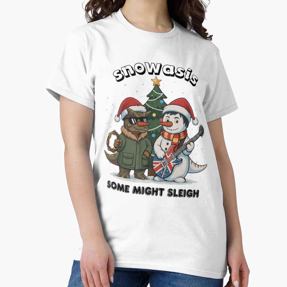 Snowasis Some Might Sleigh Christmas Jumper, Humorous Parody Hoodie with a Band Theme, Christmas Essential for... (Image 2)