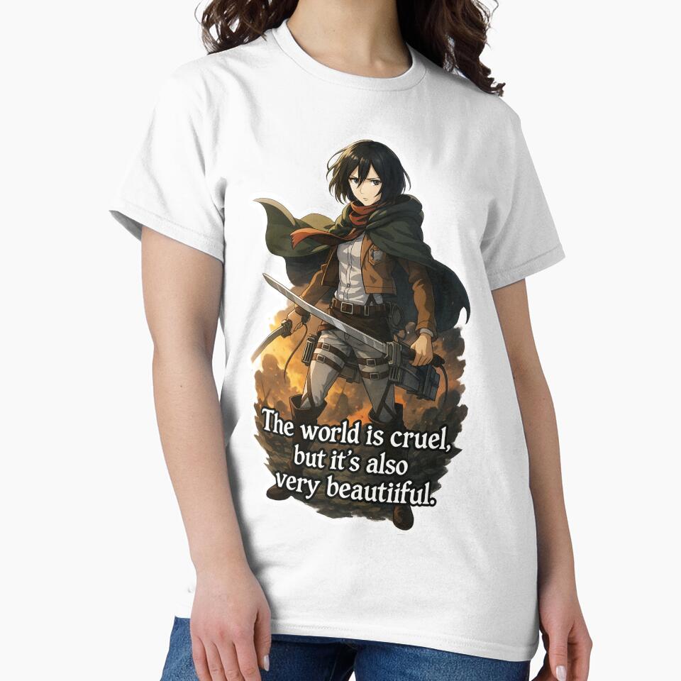 Mikasa Ackerman Attack on Titan | Quote Art | Anime with Quote by Templatemini
