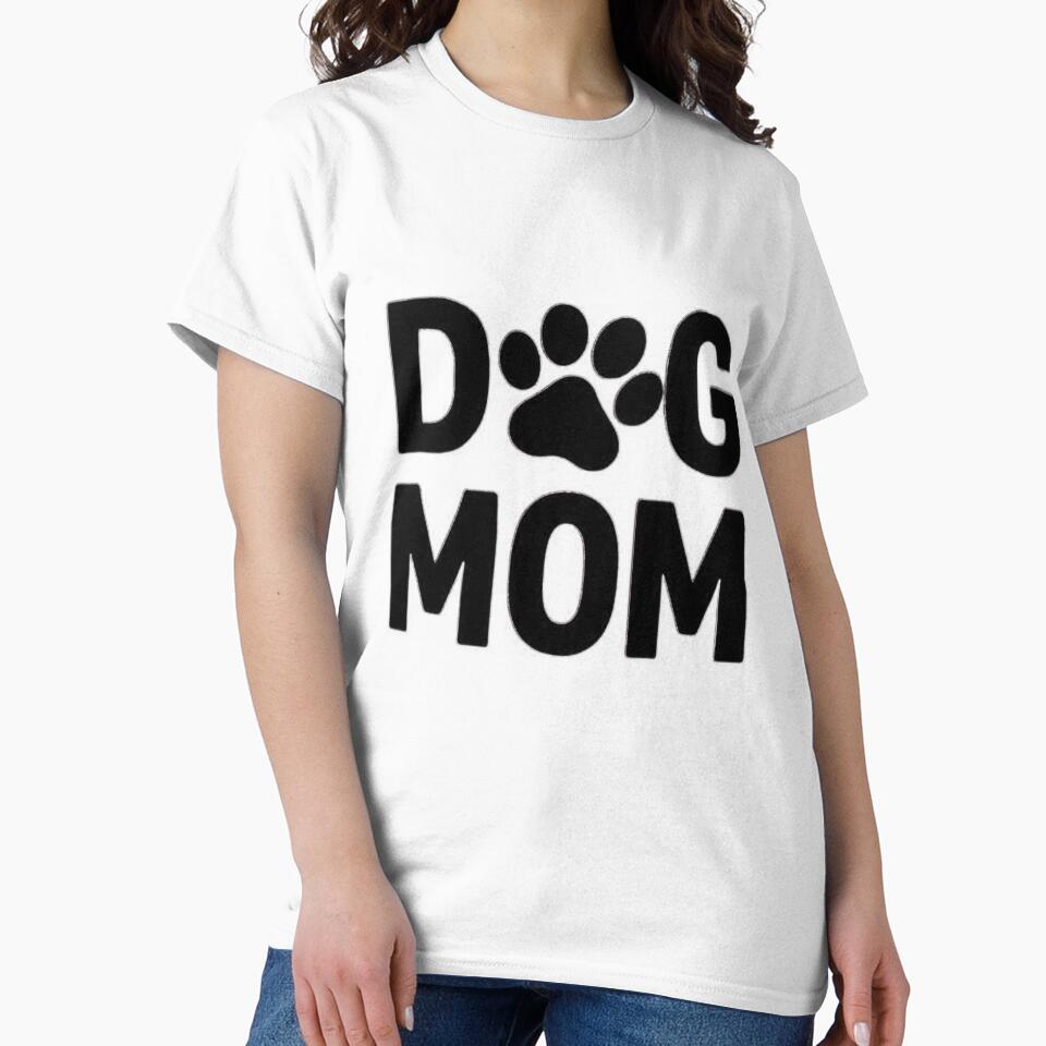 Dog Mom Shirt – Cute Paw Print Design for Dog Lovers by Magounette