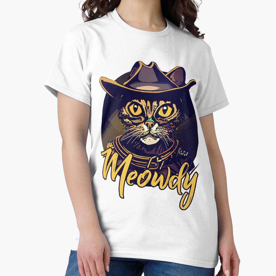 Cool Meowdy Cowboy Cat by lebleugreigz T-Shirts, Hoodie, Sweatshirt | BlankRebels.com (Image 2)
