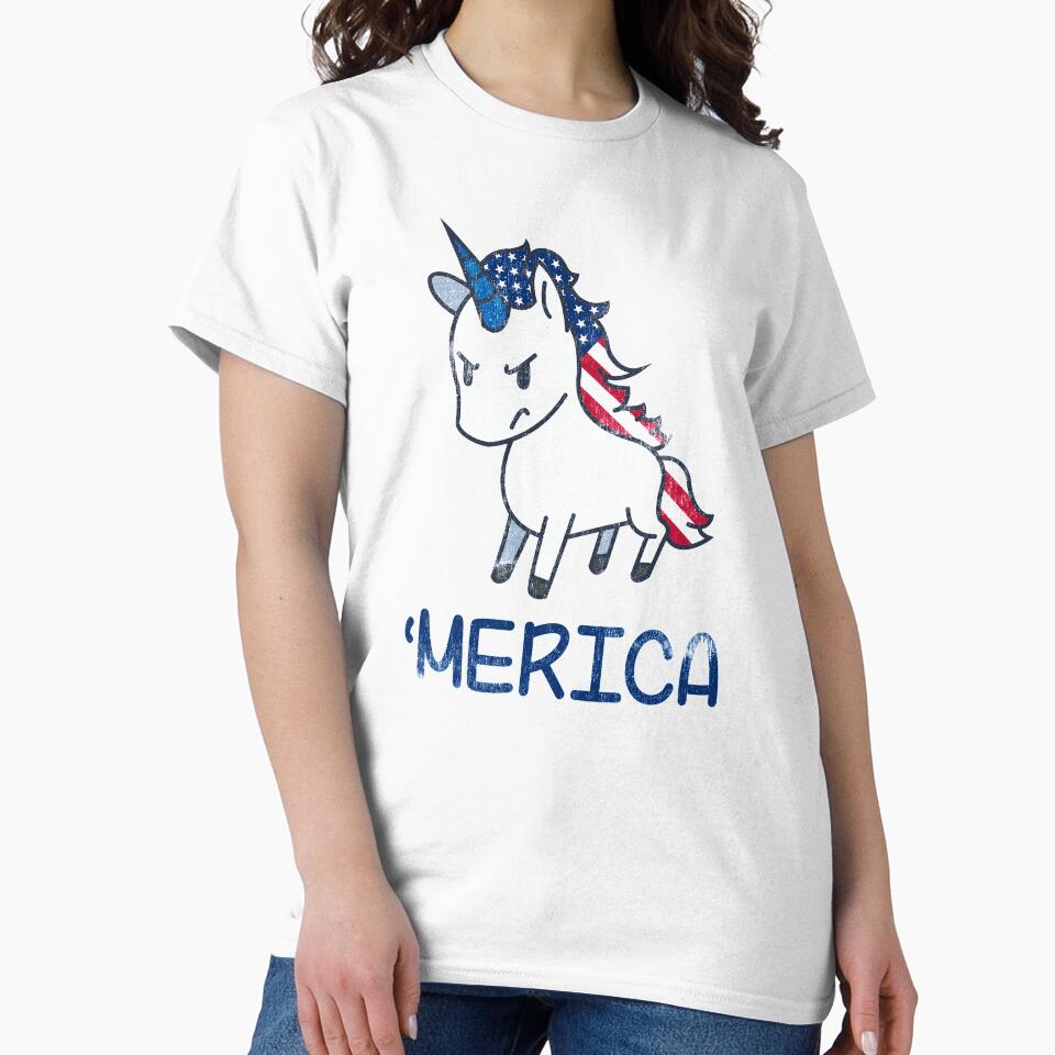 Americorn Funny Unicorn America Or Merica by Studio520 T-Shirts, Hoodie, Sweatshirt | BlankRebels.com (Image 2)