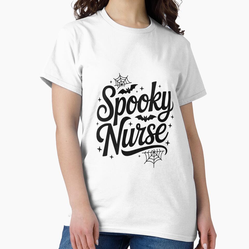 Spooky Nurse, Funny Nurse Design Halloween Gift by Oussinc T-Shirts, Hoodie, Sweatshirt | BlankRebels.com (Image 2)