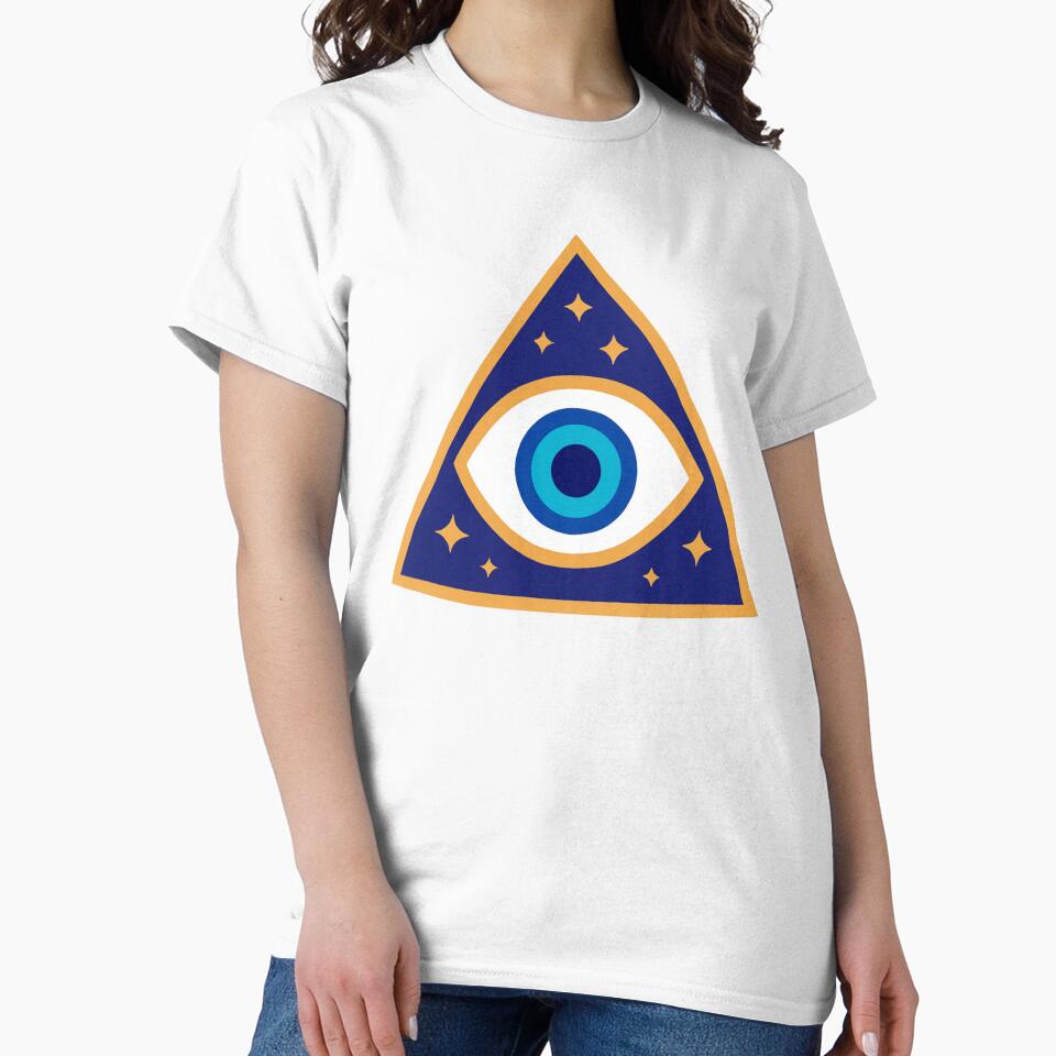 Celestial Triangle Evil Eye – Mystic Protection and Starry Boho Symbol by unique0703 T-Shirts, Hoodie, Sweatshirt (Image 2)