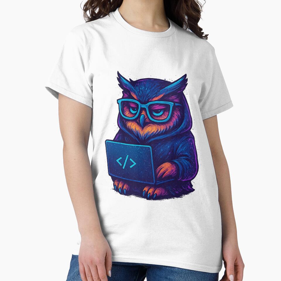 Syntax Owl – Night Coder by PalmK T-Shirts, Hoodie, Sweatshirt | BlankRebels.com (Image 2)
