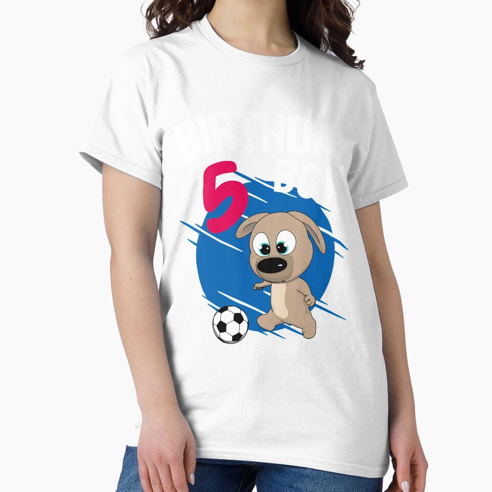 Birthday Boy 5 Years - Pup Soccer by onicon