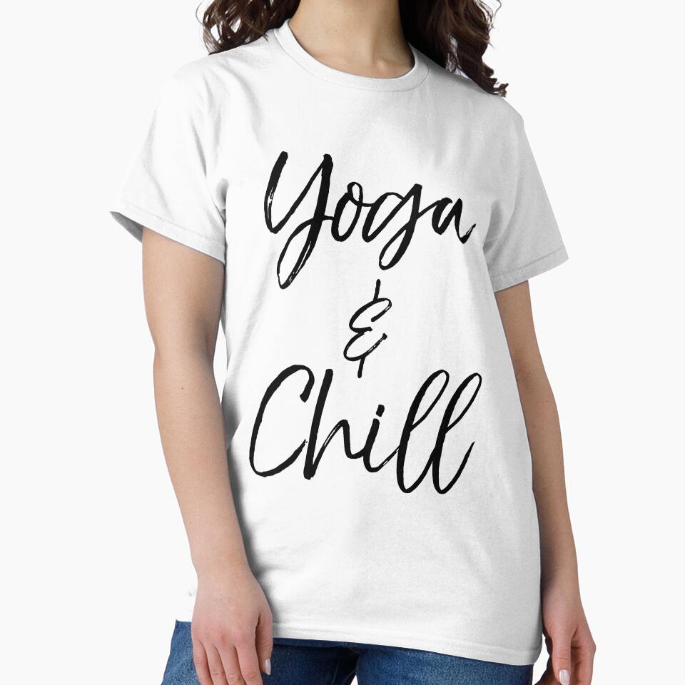 Yoga & Chill Cute Yoga Quote by TNDesignStudio T-Shirts, Hoodie, Sweatshirt | BlankRebels.com (Image 2)
