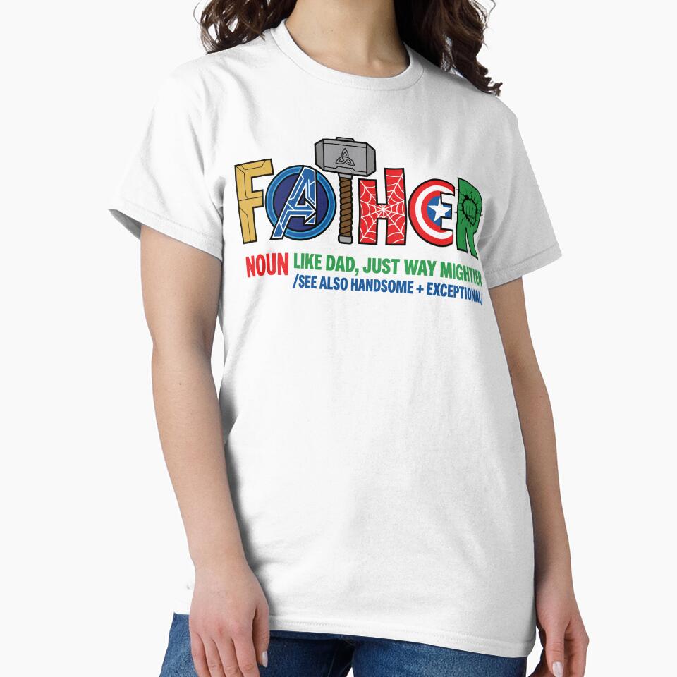 Father Superhero Inspired Design – Funny Dad Definition Comic Style by Twist & Print