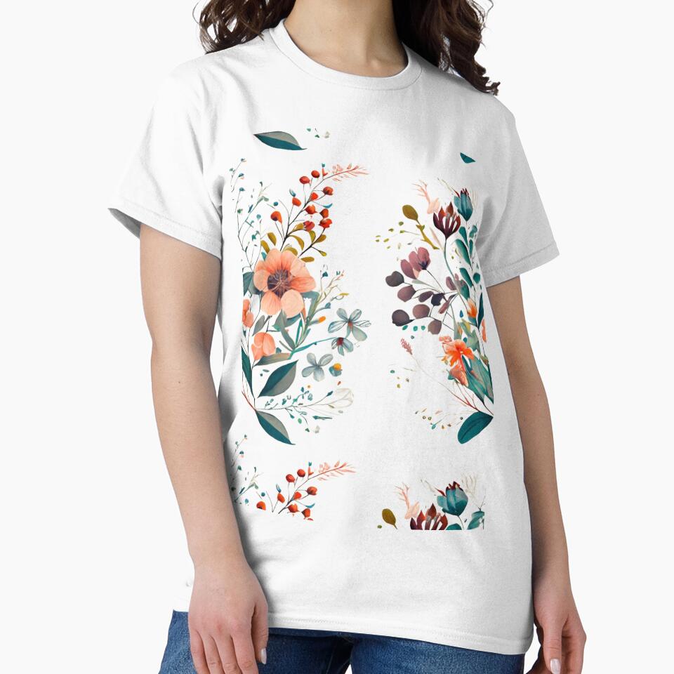 Vibrant Abstract Watercolor Botanical Flowers by crickmonster T-Shirts, Hoodie, Sweatshirt | BlankRebels.com (Image 2)