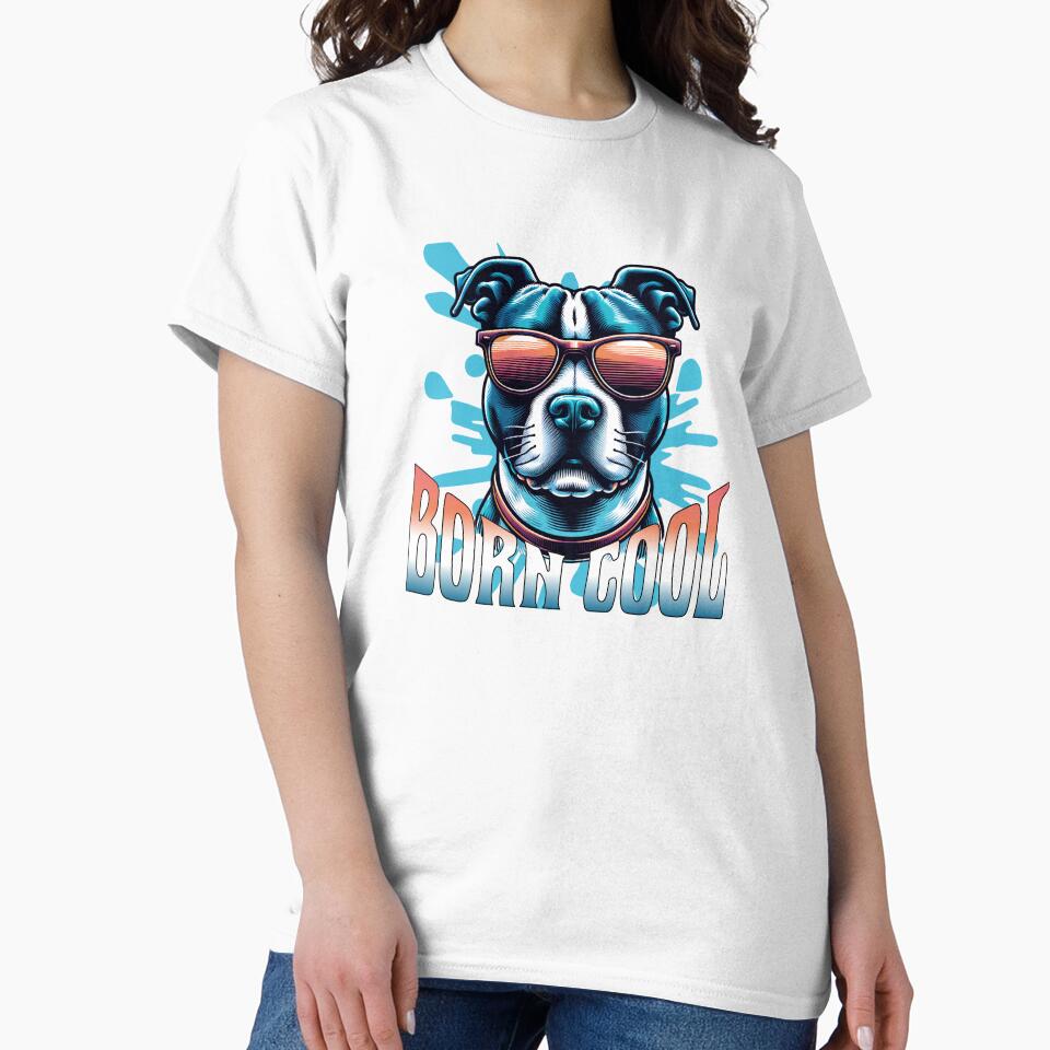 Born Cool Pitbull by Paw Print Tee Hoodie, Sweatshirt | BlankRebels.com (Image 2)