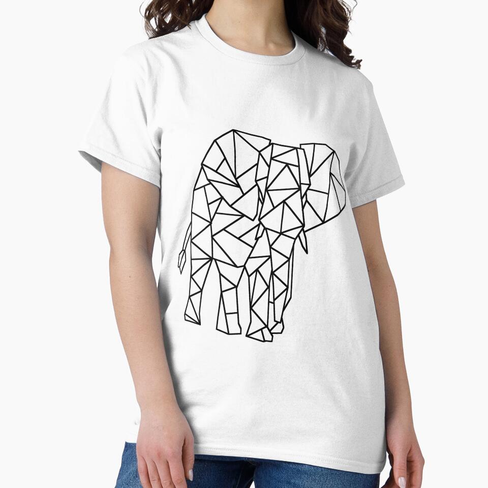 Geometric Minimalist Elephant Design by Zeemow T-Shirts, Hoodie, Sweatshirt | BlankRebels.com (Image 2)