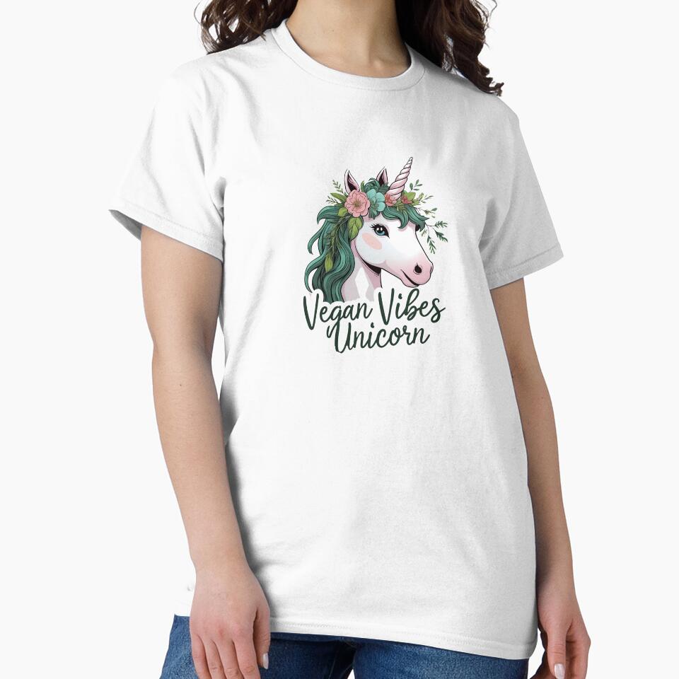 Vegan Vibes Unicorn by zoughlal T-Shirts, Hoodie, Sweatshirt | BlankRebels.com (Image 2)