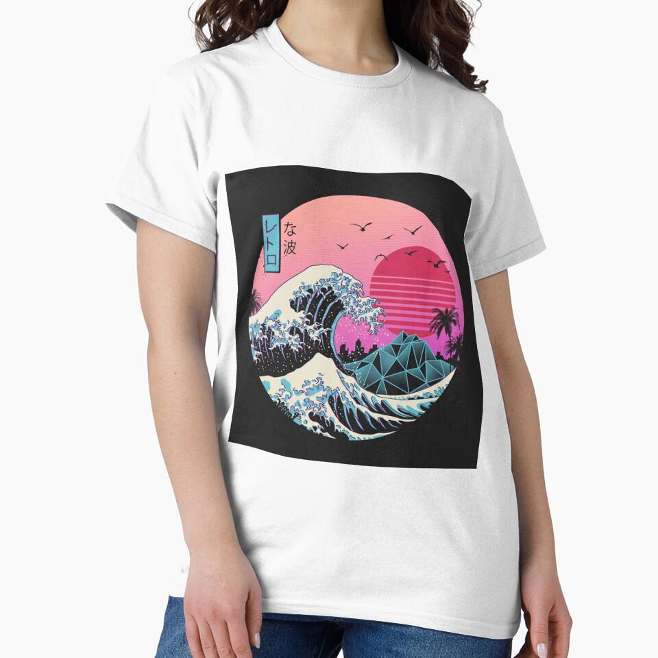 Vaporwave Great Wave by SickStreetwear T-Shirts, Hoodie, Sweatshirt | BlankRebels.com (Image 2)