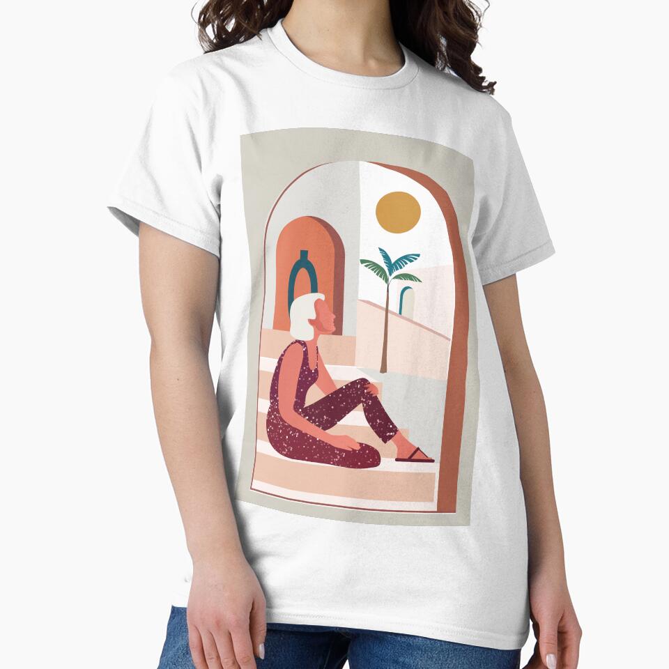 Boho chic style woman girl palms tree, by Arctic frame studio T-Shirts, Hoodie, Sweatshirt | BlankRebels.com (Image 2)
