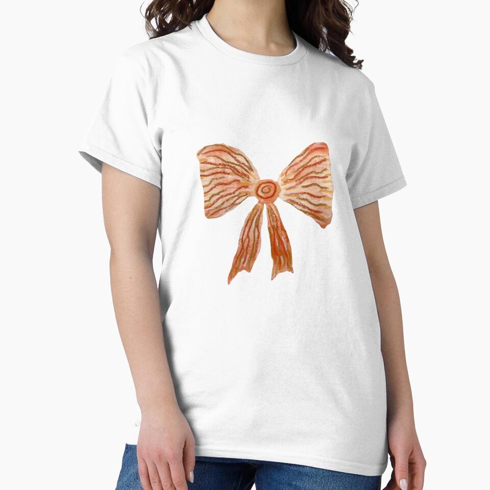 Bow red textured cartoon a watercolor sketch by Yana Mustafina | Boho Soulful Designs T-Shirts, Hoodie, Sweatshirt (Image 2)