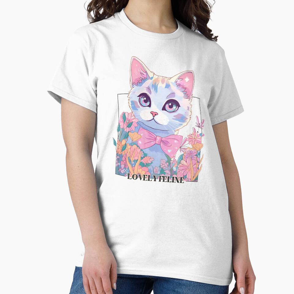 Lovely Feline Cute Cat by StilePazzia T-Shirts, Hoodie, Sweatshirt | BlankRebels.com (Image 2)