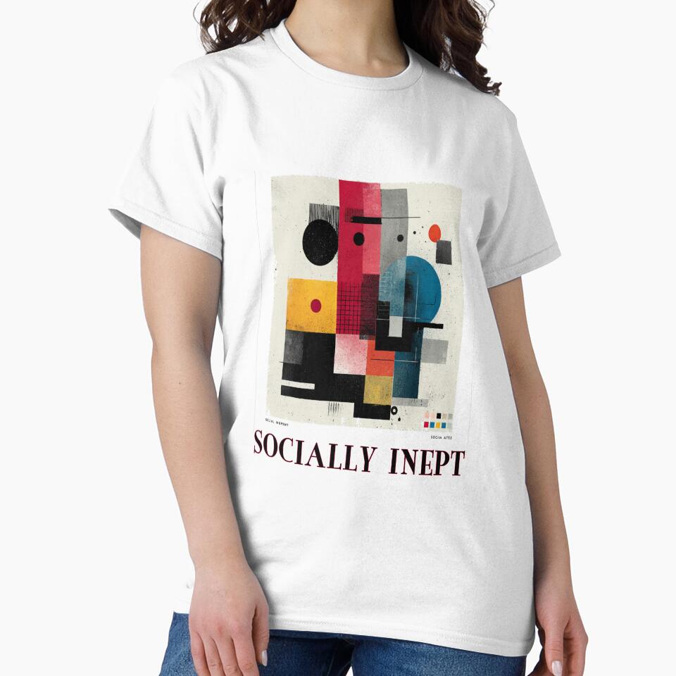 Socially Inept – The Official Uniform for Avoiding Eye Contact by Ignorant-Artist T-Shirts, Hoodie, Sweatshirt (Image 2)