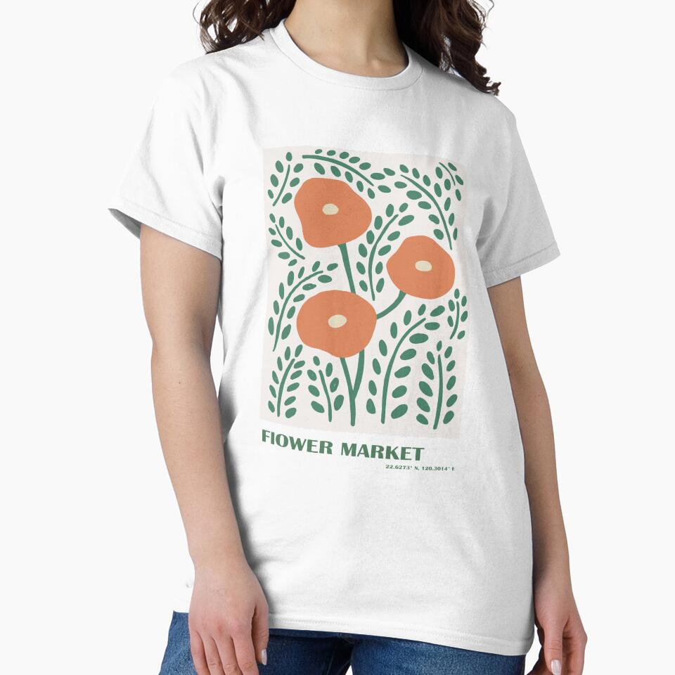 Flower market print - minimalist by Sophieeeeehu T-Shirts, Hoodie, Sweatshirt | BlankRebels.com (Image 2)