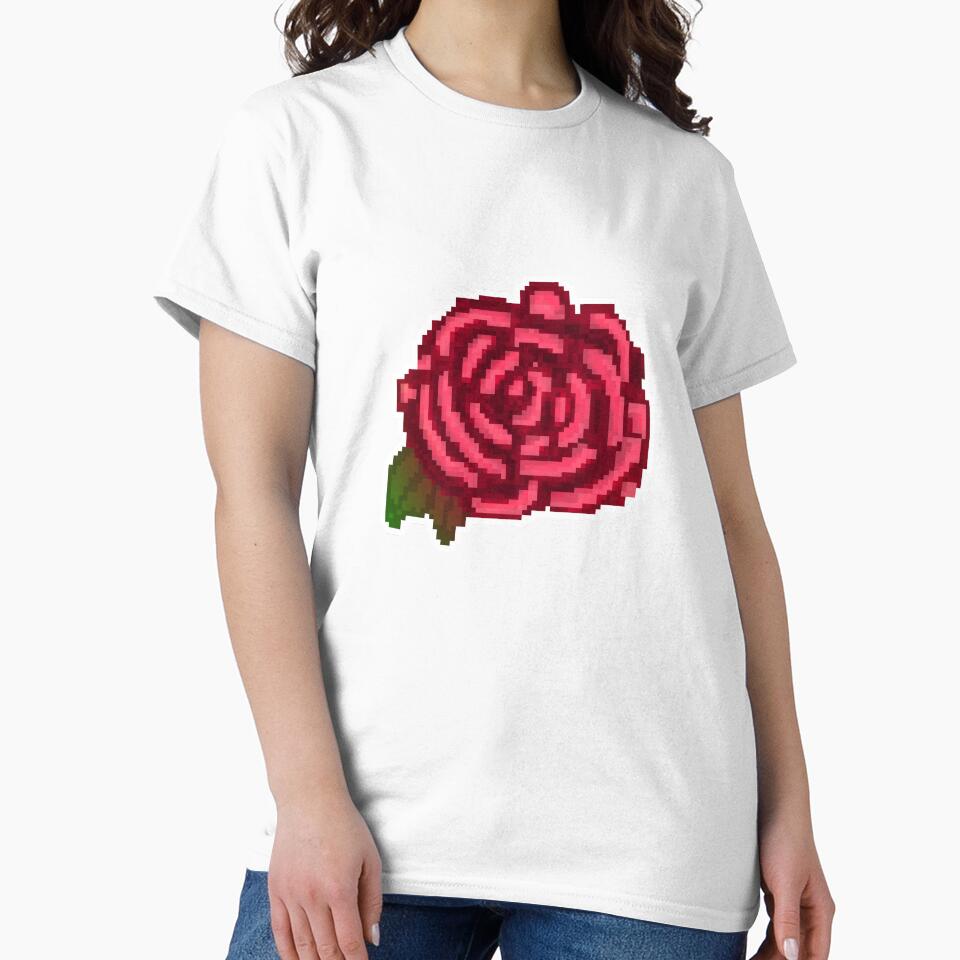 Pixel Art Rose by Percy Everett