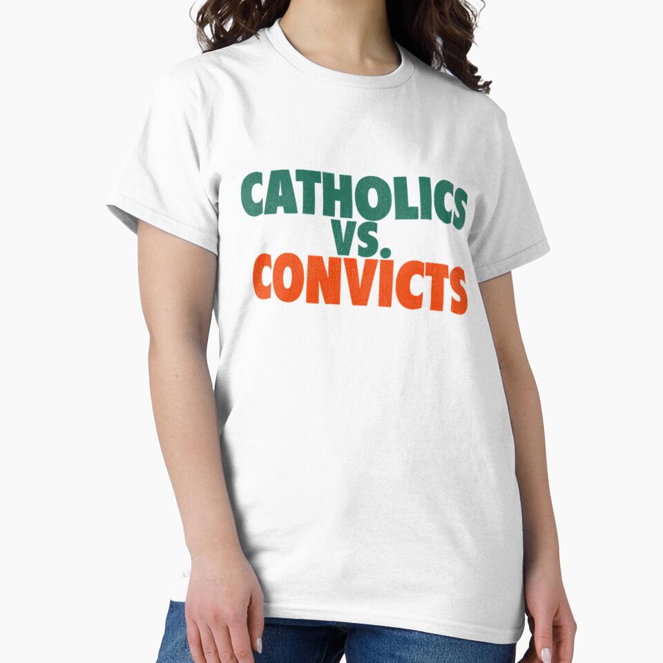 Catholics Vs. Convicts Retro 1988 Football Game by JustPOD T-Shirts, Hoodie, Sweatshirt | BlankRebels.com (Image 2)