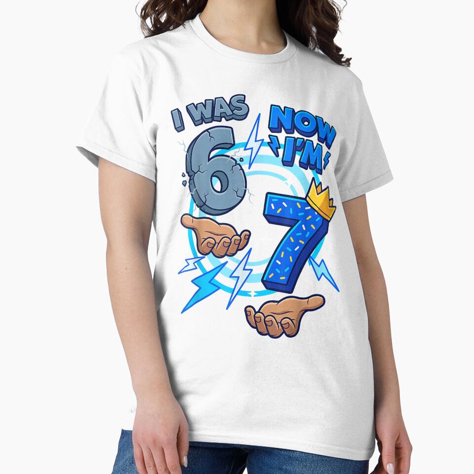 I Was 6 Now I'M 7 7Th Birthday 6 7 Birthday Boys T Shirt by surikhocnhe2022