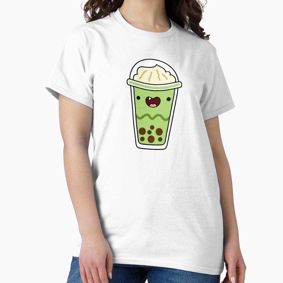 Kawaii Matcha Boba Tea by kawaiilife T-Shirts, Hoodie, Sweatshirt | BlankRebels.com (Image 2)