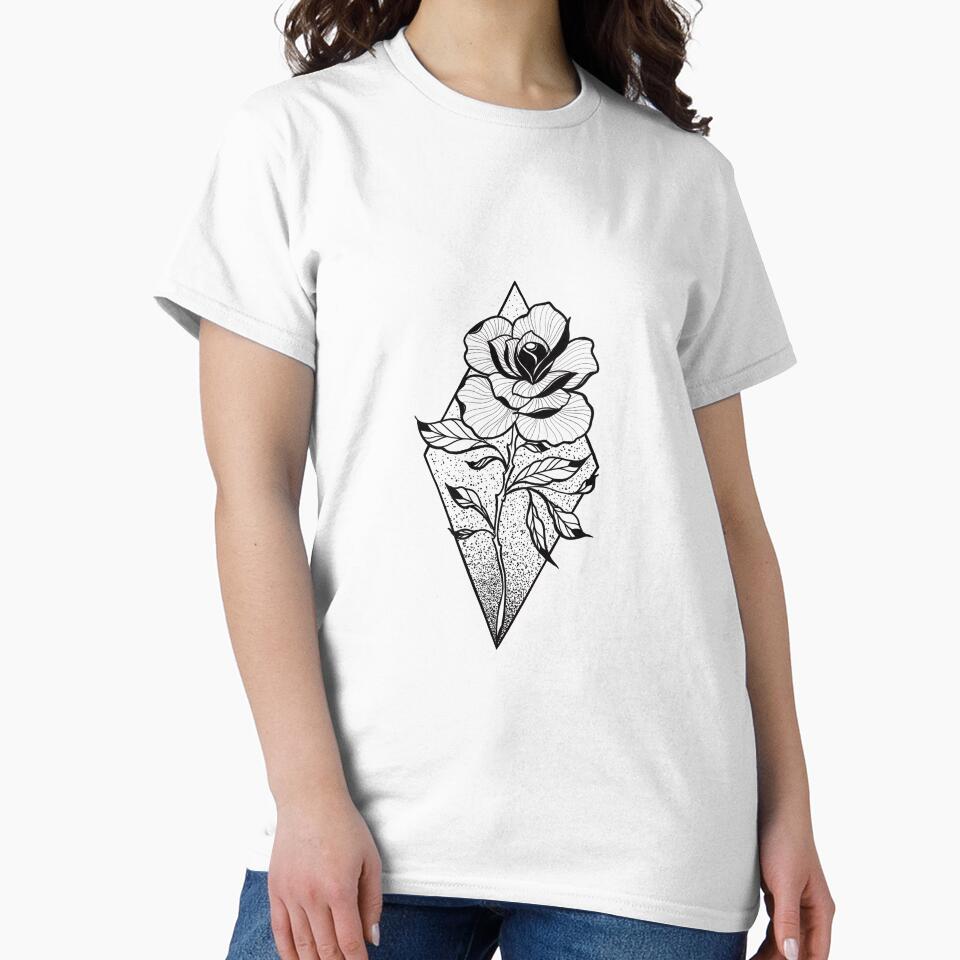 Rose - Tattoo style by susyrdesign T-Shirts, Hoodie, Sweatshirt | BlankRebels.com (Image 2)