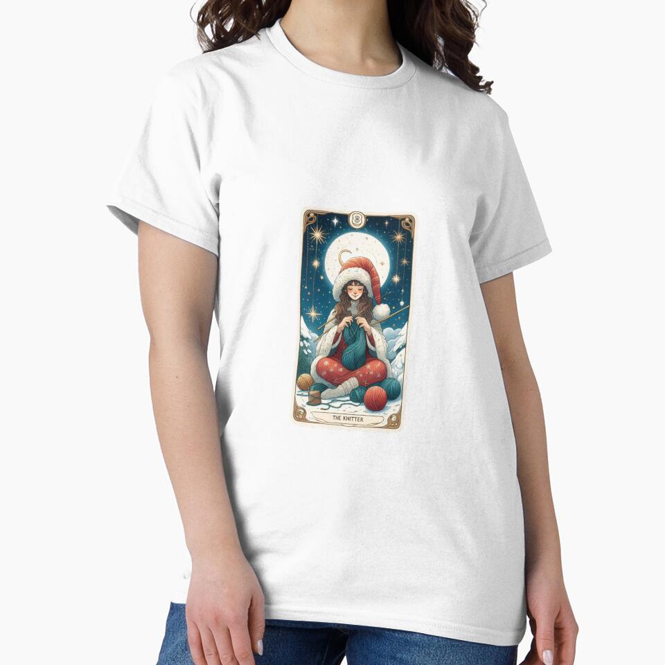 "The Knitter" Christmas Tarot Card by MyrtoKal T-Shirts, Hoodie, Sweatshirt | BlankRebels.com (Image 2)