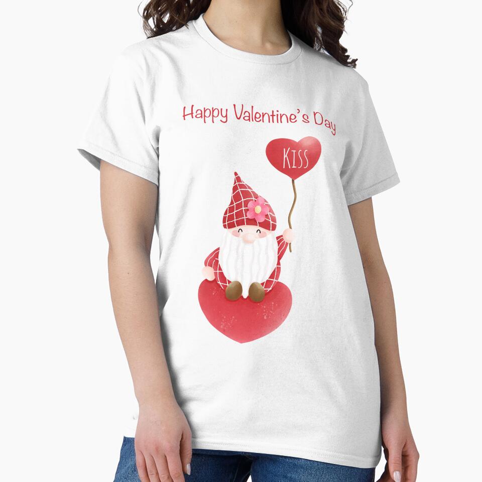 Red valentine's day gnome by Bunnylovely T-Shirts, Hoodie, Sweatshirt | BlankRebels.com (Image 2)