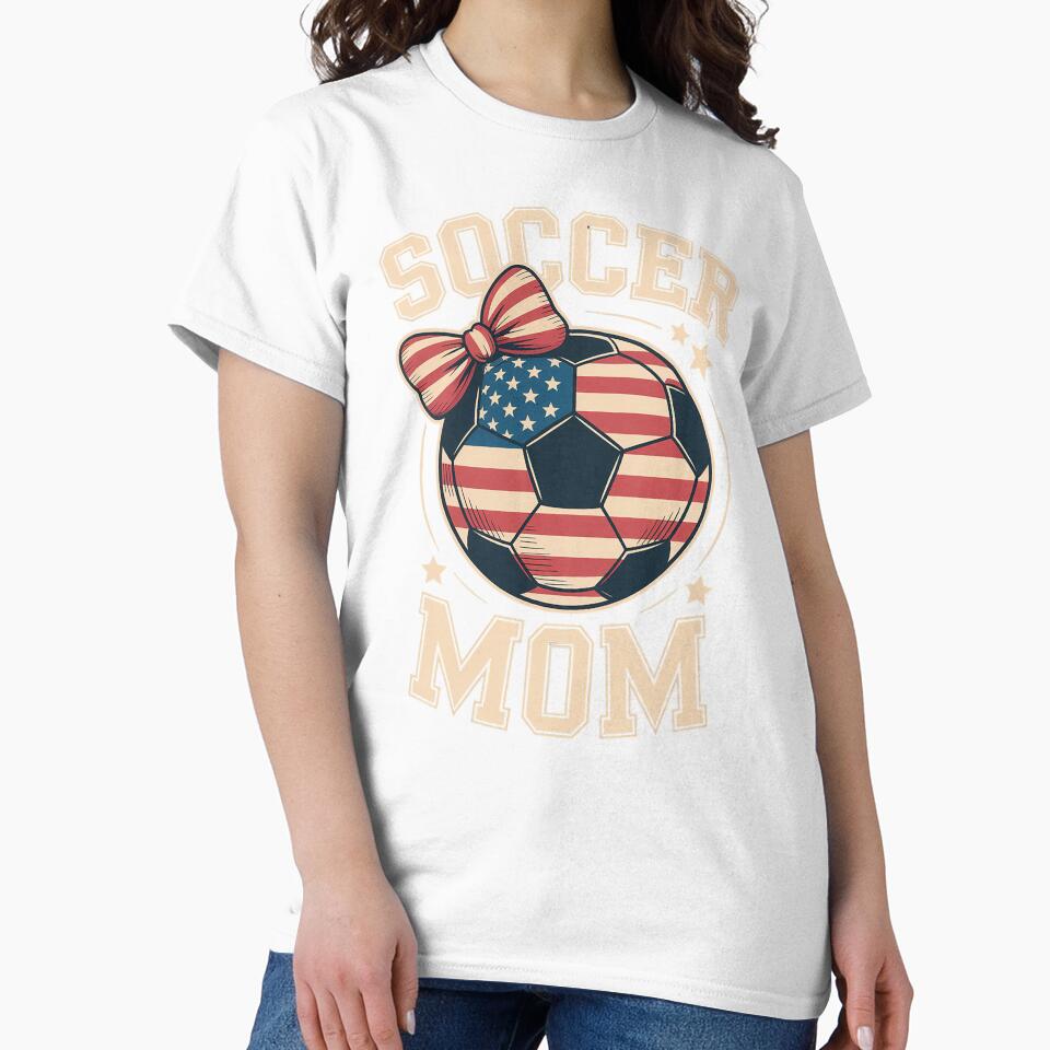 Soccer Mom USA Flag All American Mother Day by BlassmausArt