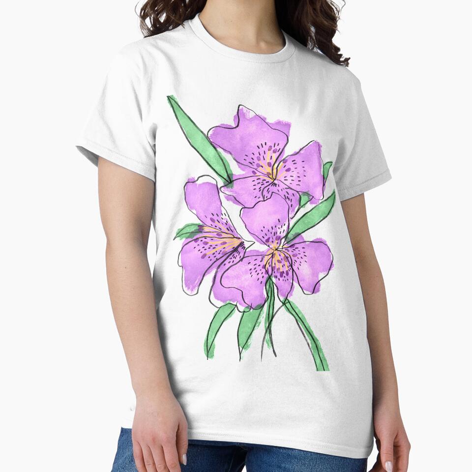 Freesias Botanical Illustration by meganamey T-Shirts, Hoodie, Sweatshirt | BlankRebels.com (Image 2)
