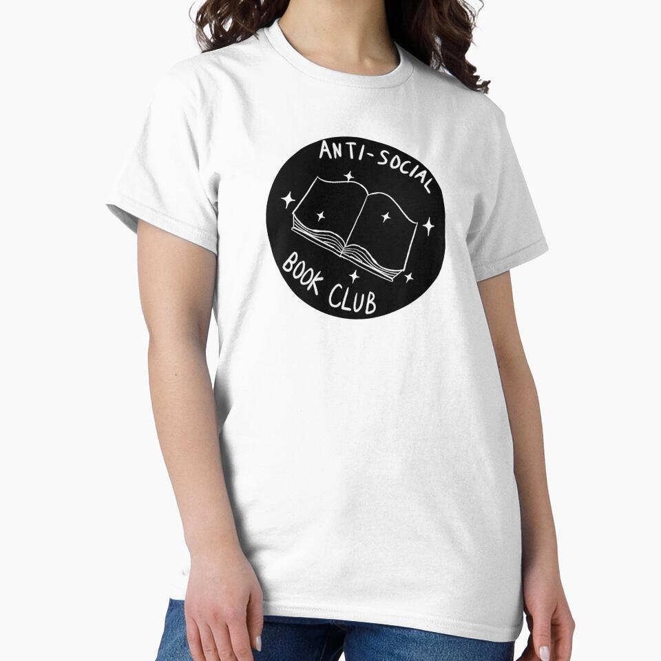 Anti social Book Club (Black) by Artfaithfully- T-Shirts, Hoodie, Sweatshirt | BlankRebels.com (Image 2)