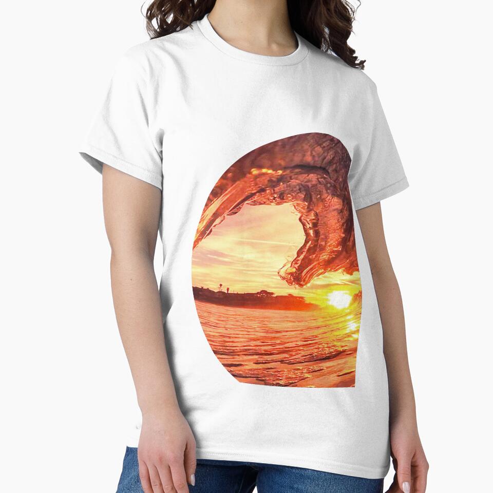 Beach Sunset Waves by Alexandra Rty T-Shirts, Hoodie, Sweatshirt | BlankRebels.com (Image 2)