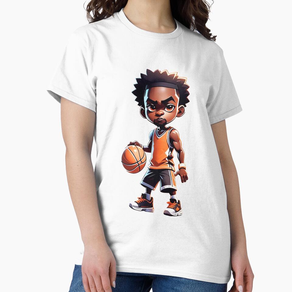 Basketball Player Team Black Man Cartoon NBA Character StreetBall fan by artesis T-Shirts, Hoodie, Sweatshirt (Image 2)