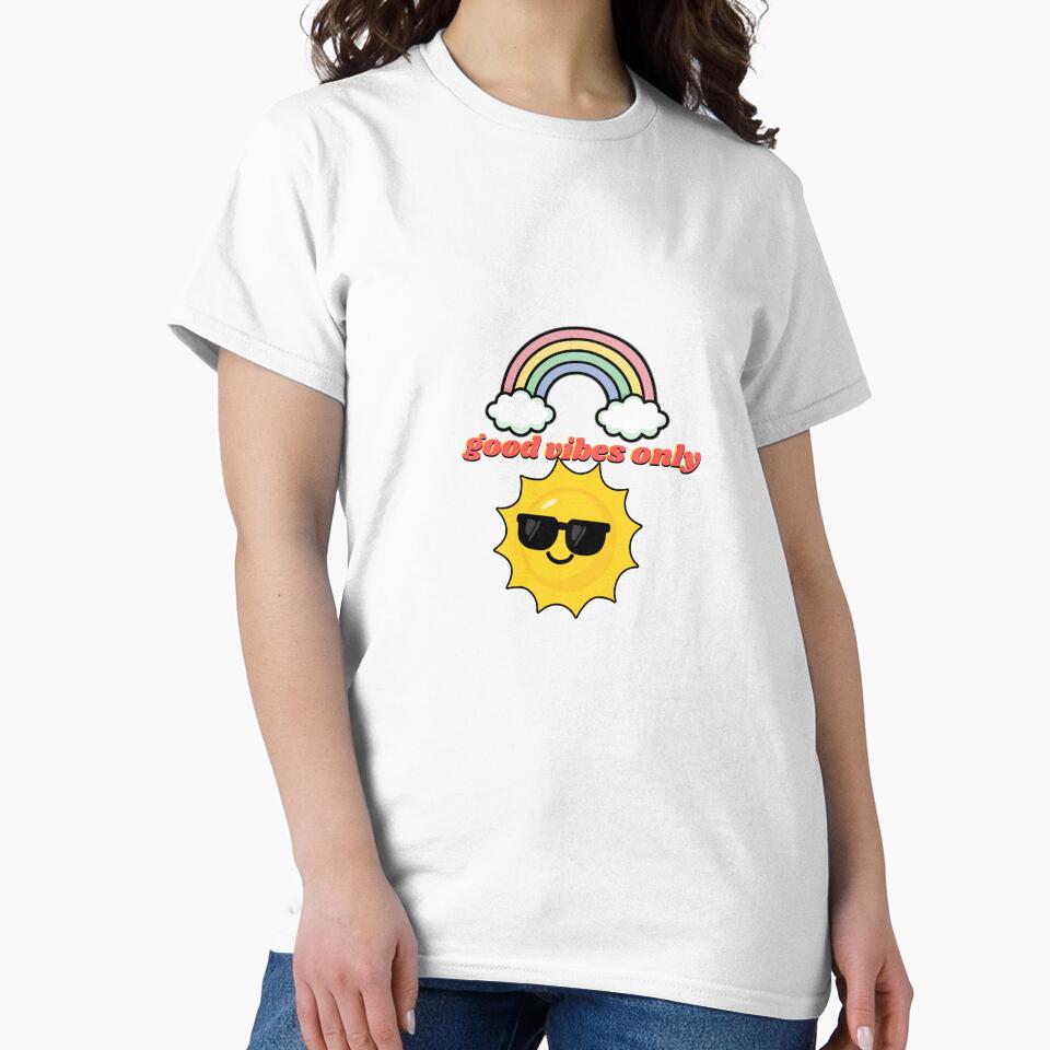Good Vibes Only – T-shirt / Hoodie / Tote Bag | Typography + Sun by lumiasVision Sweatshirt | BlankRebels.com (Image 2)