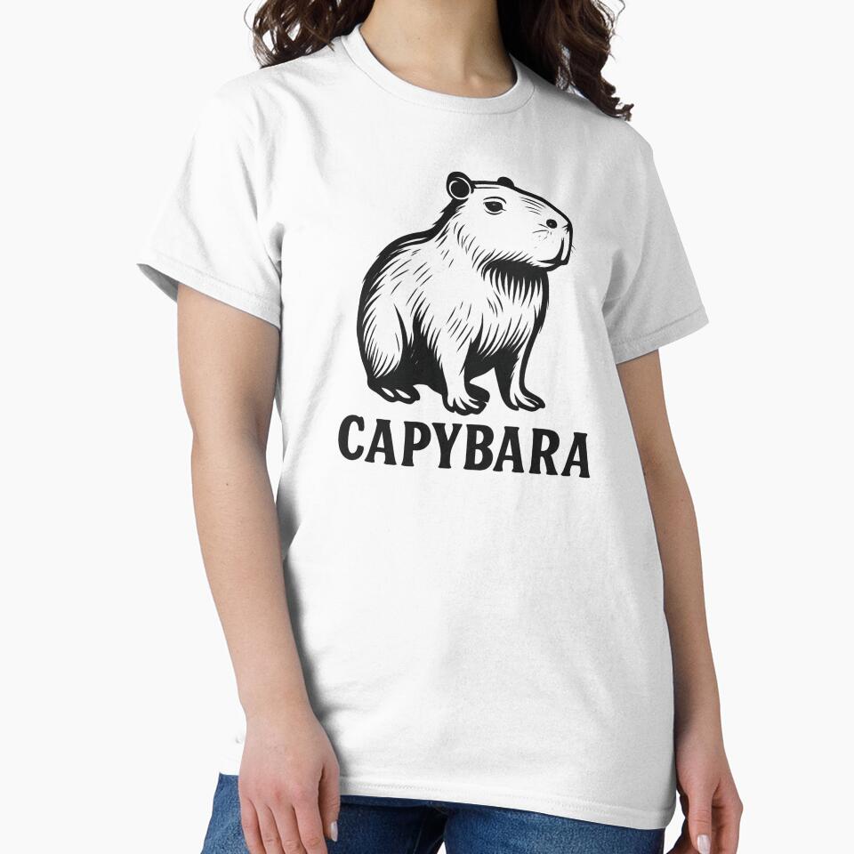 Capybara minimalist by Ishi Design T-Shirts, Hoodie, Sweatshirt | BlankRebels.com (Image 2)