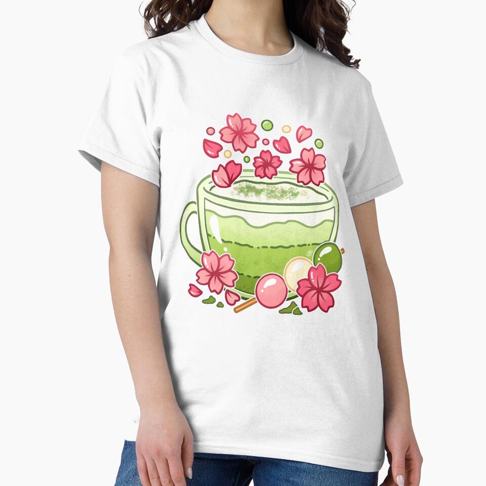 Sakura Matcha Tea by heysoleilart T-Shirts, Hoodie, Sweatshirt | BlankRebels.com (Image 2)