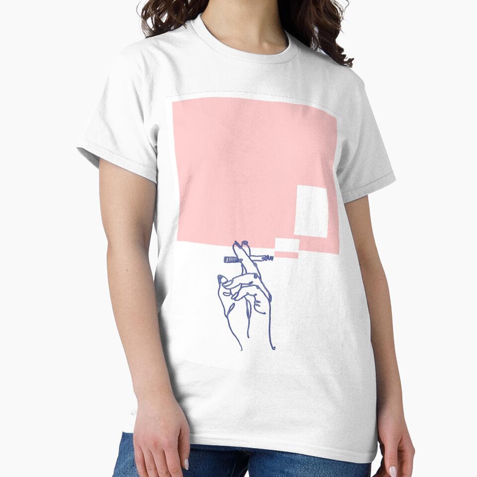 Minimal Smoking Line Art by Arsalanes T-Shirts, Hoodie, Sweatshirt | BlankRebels.com (Image 2)