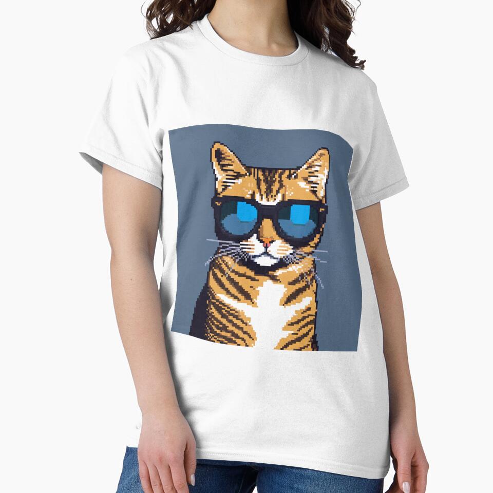 Pixel art cat by Planetporridge T-Shirts, Hoodie, Sweatshirt | BlankRebels.com (Image 2)