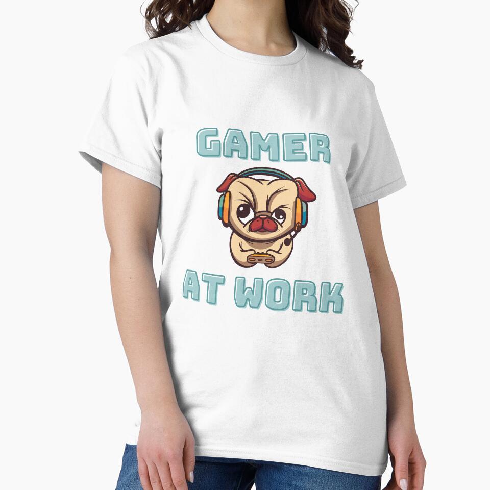 Gamer at work by Cattigal T-Shirts, Hoodie, Sweatshirt | BlankRebels.com (Image 2)