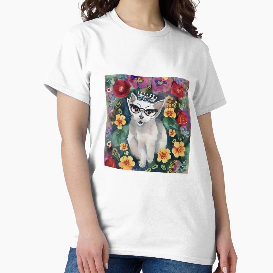 Funny Cat Between Meow and Glasses floral vintage by BOHOVIN T-Shirts, Hoodie, Sweatshirt | BlankRebels.com (Image 2)