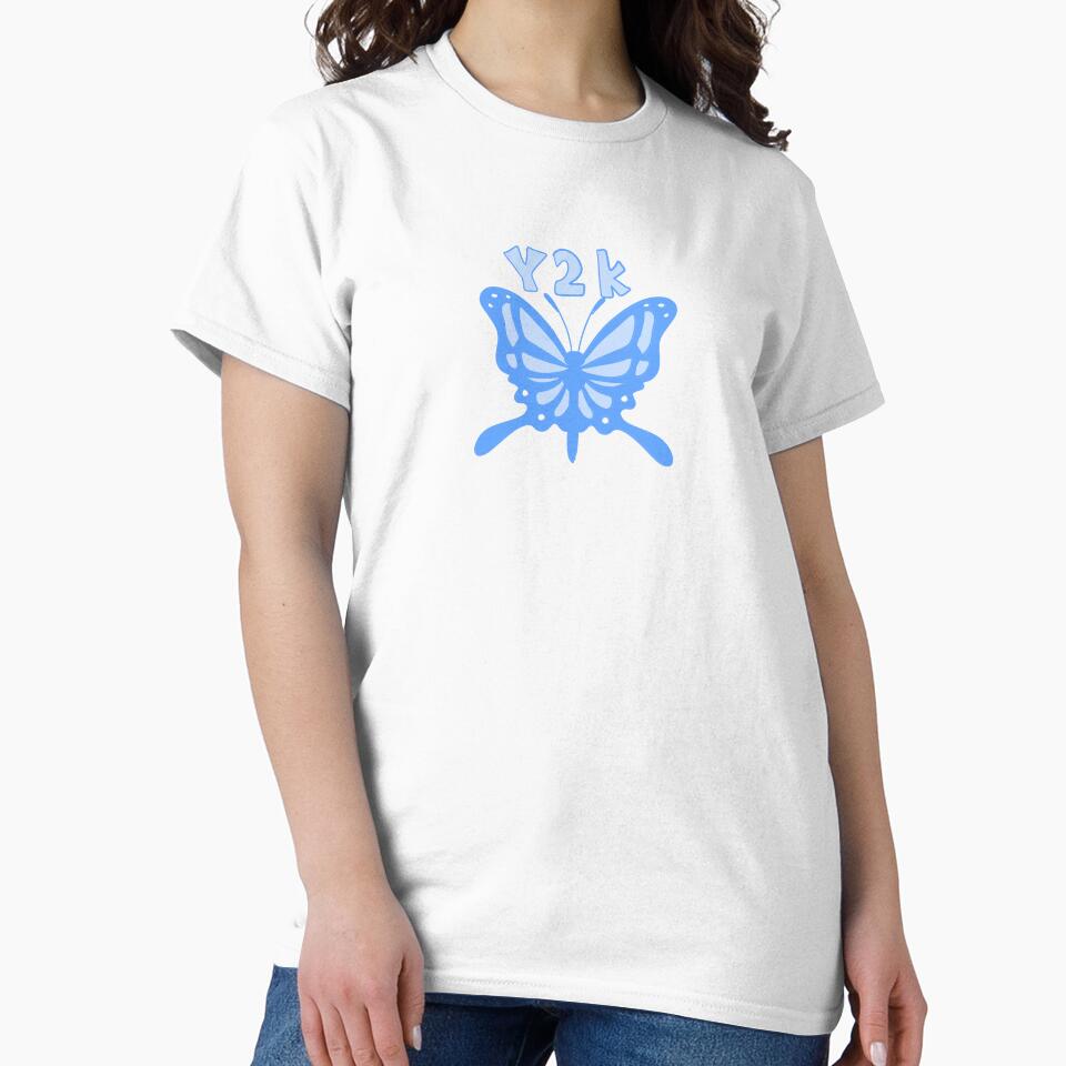 Blue Y2K Butterfly by gross-girl99 T-Shirts, Hoodie, Sweatshirt | BlankRebels.com (Image 2)