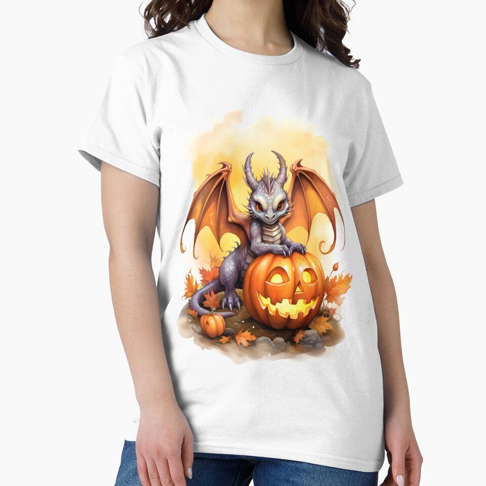 Enchanting Halloween Dragon Design - Spook-tacular Jack-o'-Lanterns and More! by Moo7shop T-Shirts, Hoodie,... (Image 2)