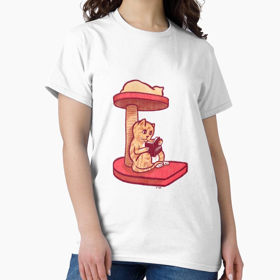 Cute Reading Cat by UrsulaRodgers T-Shirts, Hoodie, Sweatshirt | BlankRebels.com (Image 2)