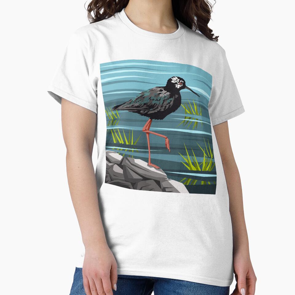 Kakī | Black stilt by Ira Mitchell T-Shirts, Hoodie, Sweatshirt | BlankRebels.com (Image 2)