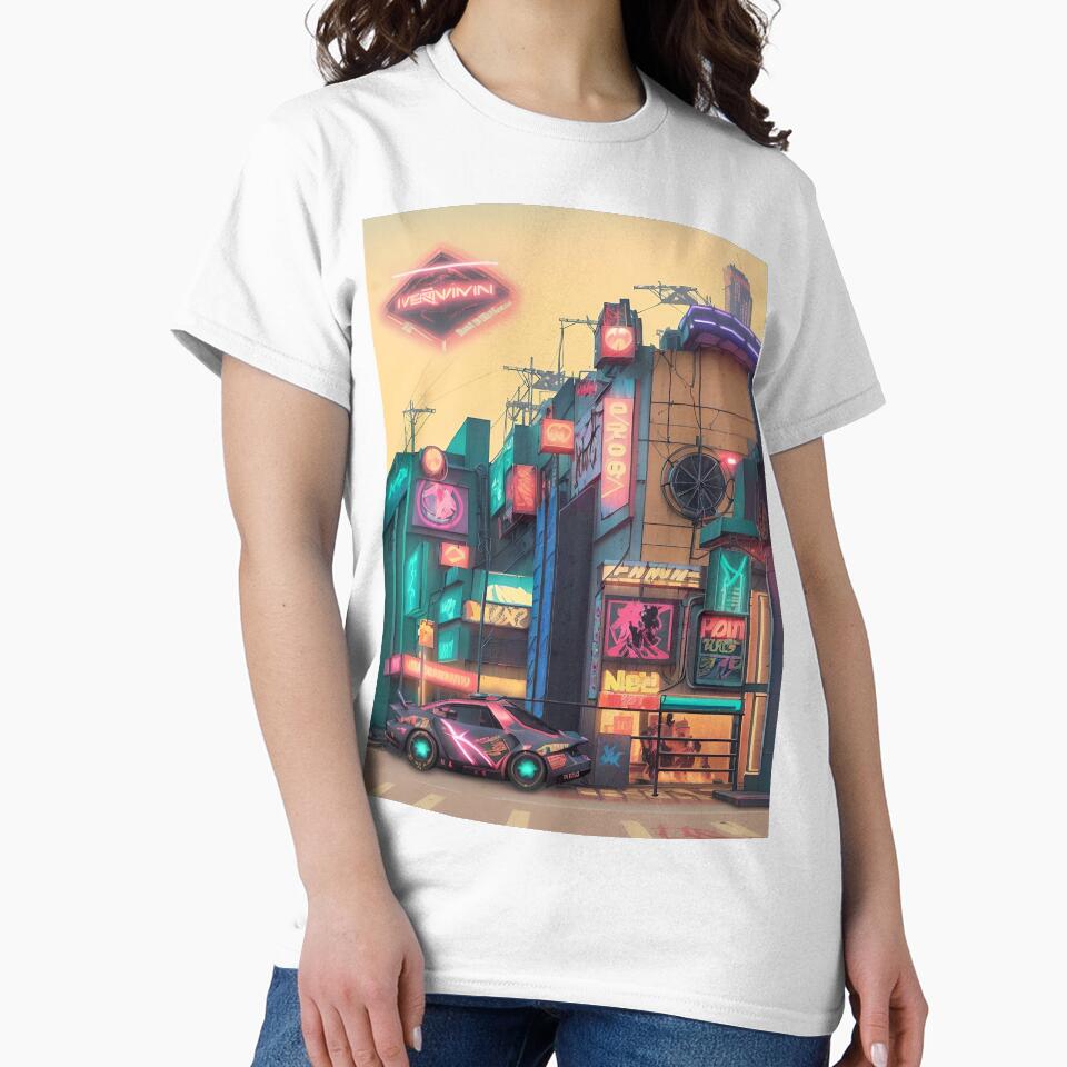 Vibrant Cyberpunk Grunge Futuristic Abstract by Esterlane T-Shirts, Hoodie, Sweatshirt | BlankRebels.com (Image 2)