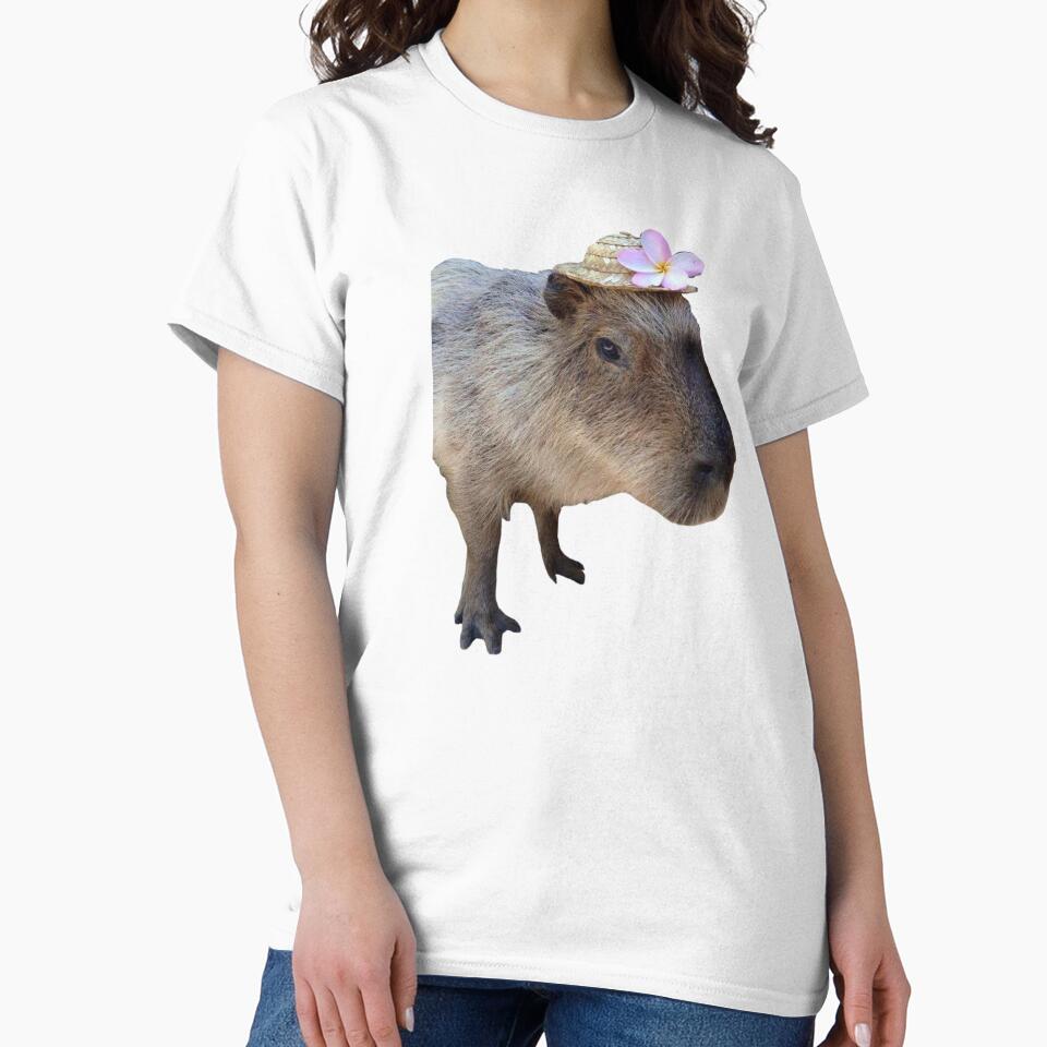 Capybara wearing flower hat by SillyLittleSnek T-Shirts, Hoodie, Sweatshirt | BlankRebels.com (Image 2)