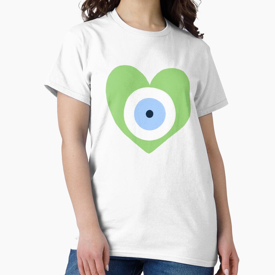 Green Heart Evil Eye by roseliax T-Shirts, Hoodie, Sweatshirt | BlankRebels.com (Image 2)