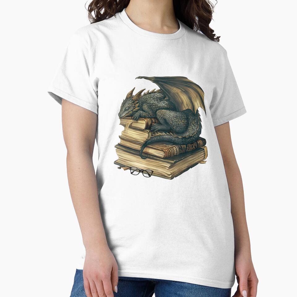 Green Dragon And Books by TheAnimalZ00 T-Shirts, Hoodie, Sweatshirt | BlankRebels.com (Image 2)
