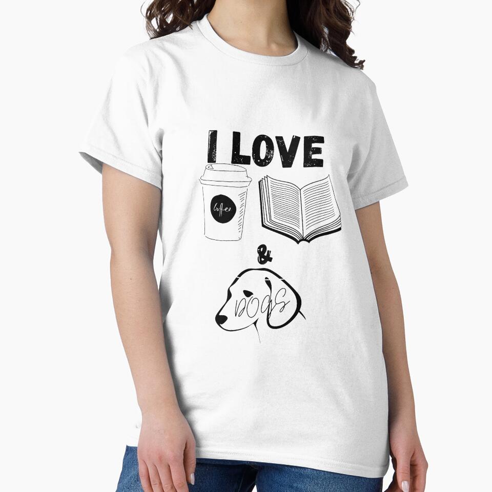 Dogs Books And Coffee by All in One  Design T-Shirts, Hoodie, Sweatshirt | BlankRebels.com (Image 2)