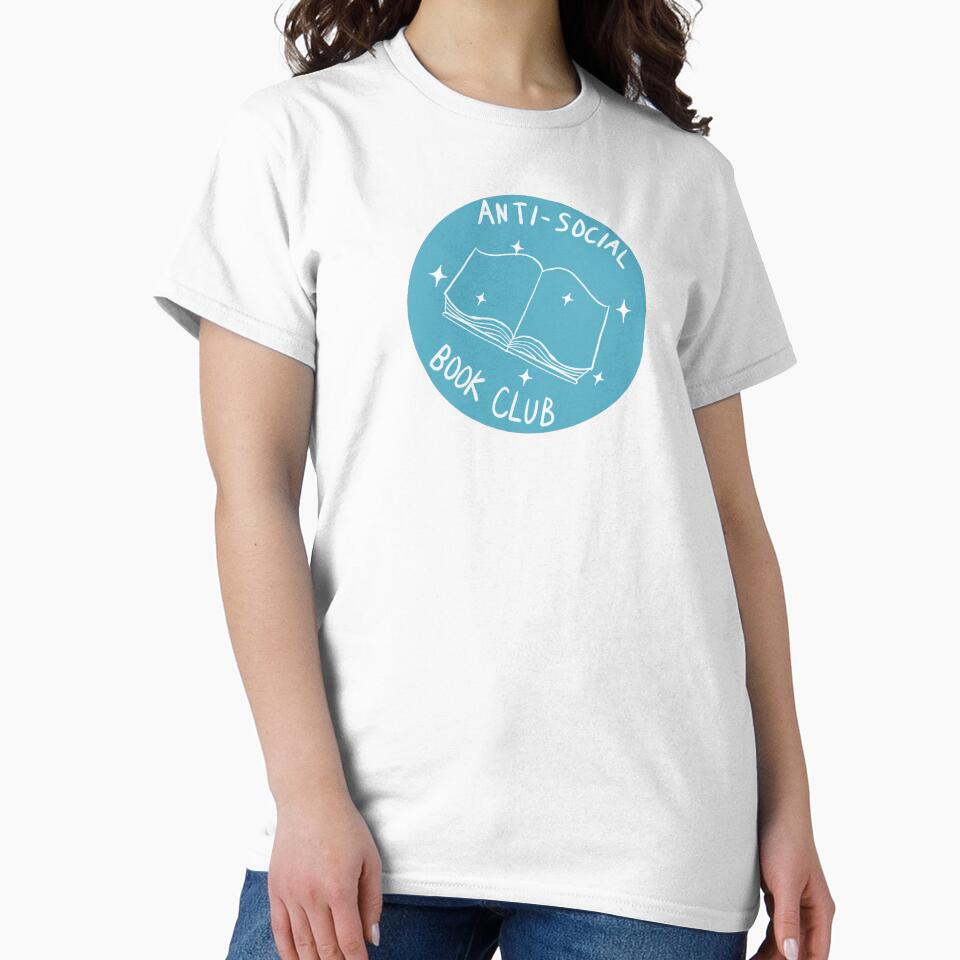Anti social Book Club (Blue) by Artfaithfully- T-Shirts, Hoodie, Sweatshirt | BlankRebels.com (Image 2)
